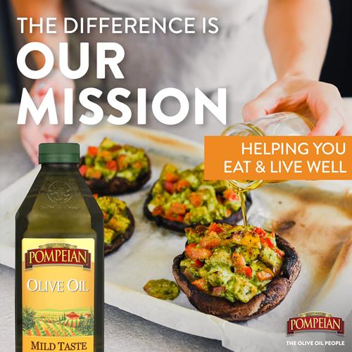 Pompeian Mild Taste Olive Oil, Perfect For Roasting & Sauteing, Naturally Gluten-Free, Non-Allergenic, Non-Gmo, 48 Fl. Oz.