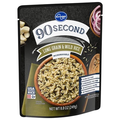 Kroger 90 Second Microwavable Long Grain & Wild Rice 8.8 oz