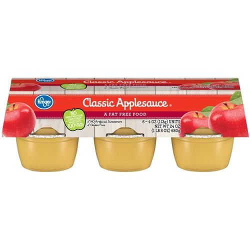 Kroger Classic Applesauce Cups 6 ct / 4 oz