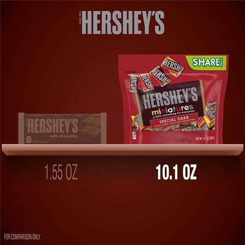 Hersheys Special Dark Miniatures Assorted Dark Chocolate Candy Share Pack, 10.1 Oz