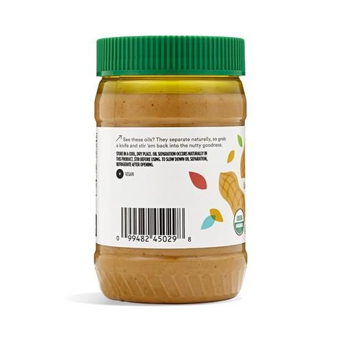 Whole Foods Market Organic Creamy Peanut Butter No Salt Added, 16 Oz