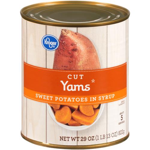 Kroger Cut Sweet Potato Yams in Syrup 29 oz