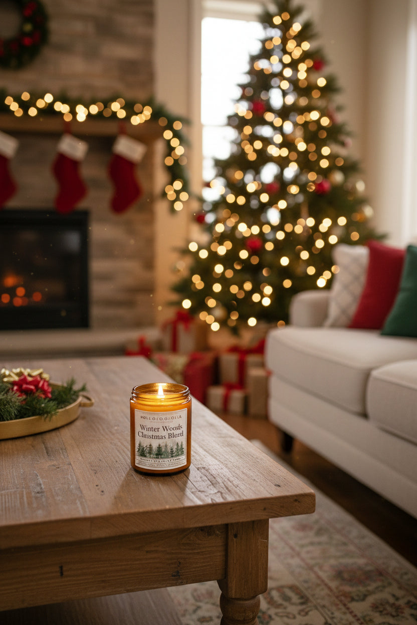 Winter Woods Beeswax Candle | Evergreen Tree Scent