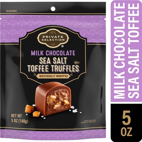 Private Selection Milk Chocolate Toffee Truffles with Sea Salt 5 oz