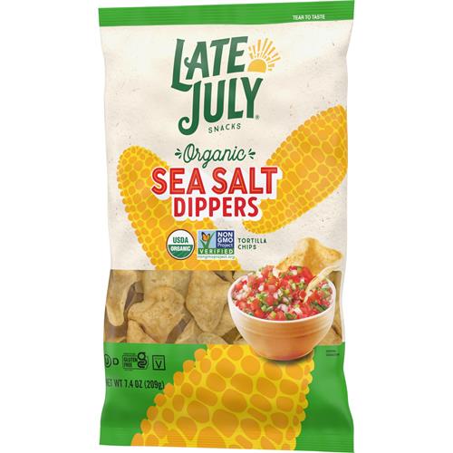 Late July Snacks Organic White Corn Tortilla Chip Dippers, 7.4 Oz