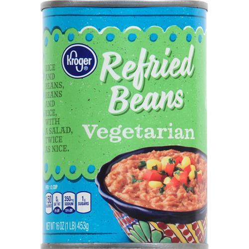 Kroger Vegetarian Refried Beans 16 oz