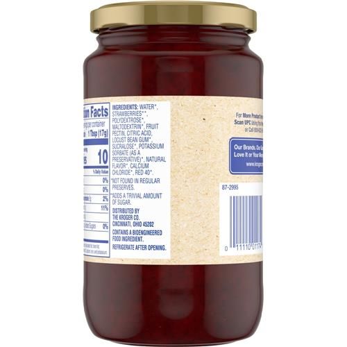 Kroger Sugar Free Strawberry Preserves 15.5 oz