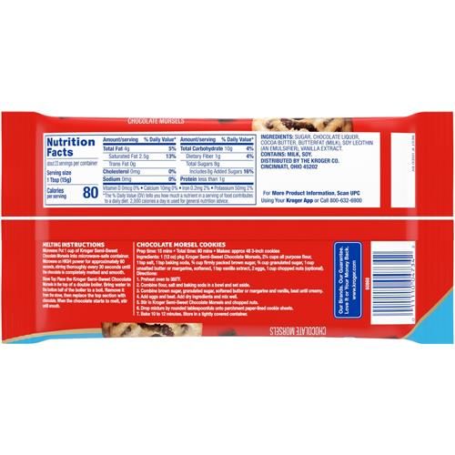 Kroger Semi Sweet Chocolate Baking Chips 12 oz