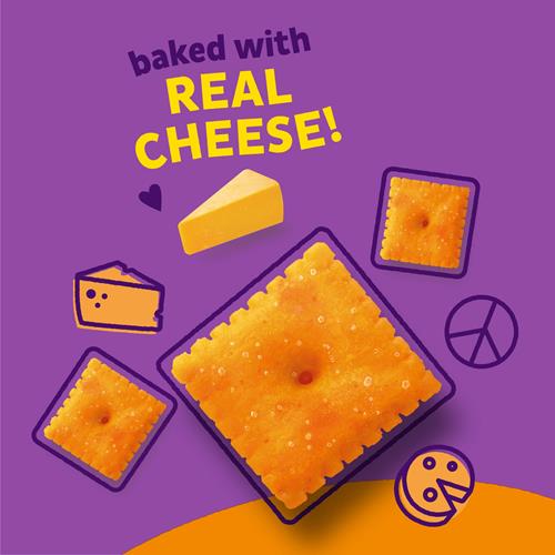 Annies Organic Original Cheddar Squares Baked Snack Crackers, Made With Real Cheese, 11.25 Oz