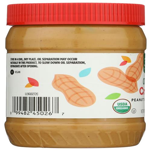Whole Foods Market Organic Sweetened Smooth Peanut Butter, 16 Oz