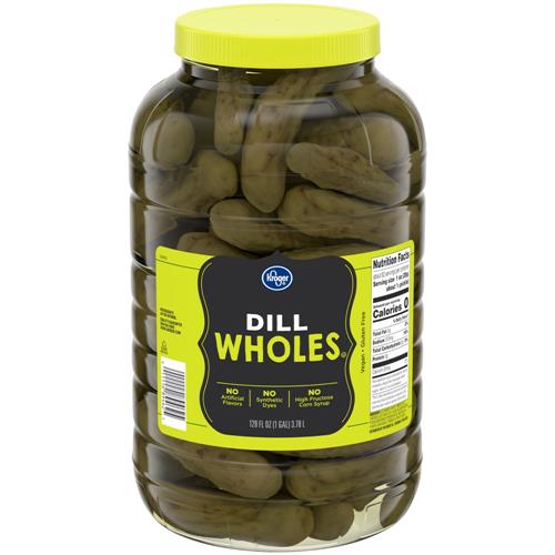 Kroger Whole Dill Pickles 1 gal