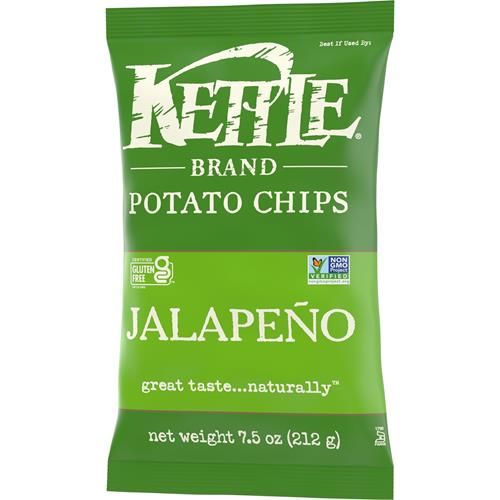 Kettle Brand Jalapeno Kettle Potato Chips, Gluten-Free, Non-Gmo, 7.5 Oz Bag