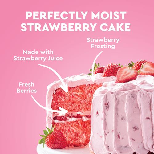 Duncan Hines Signature Perfectly Moist Strawberry Supreme Naturally Flavored Cake Mix, 15.25 Oz
