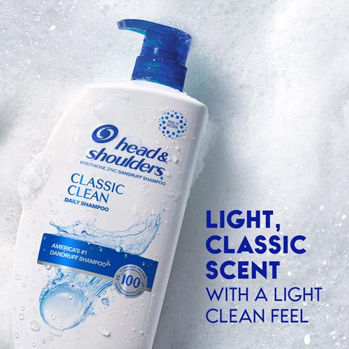 Head And Shoulders Dandruff Shampoo, Anti-Dandruff Treatment, Classic Clean For Daily Use, Paraben Free, 28.2 Oz