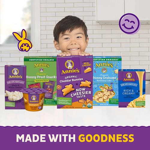 Annies Organic Cheddar Bunnies Baked Snack Crackers, Original, 7.5 Oz