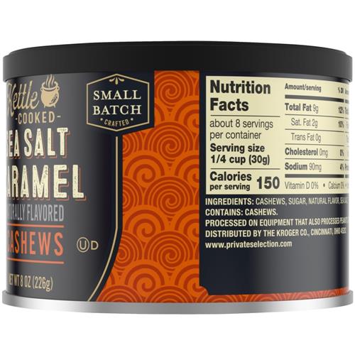 Private Selection Kettle Cooked Sea Salted Caramel Cashews 8 oz