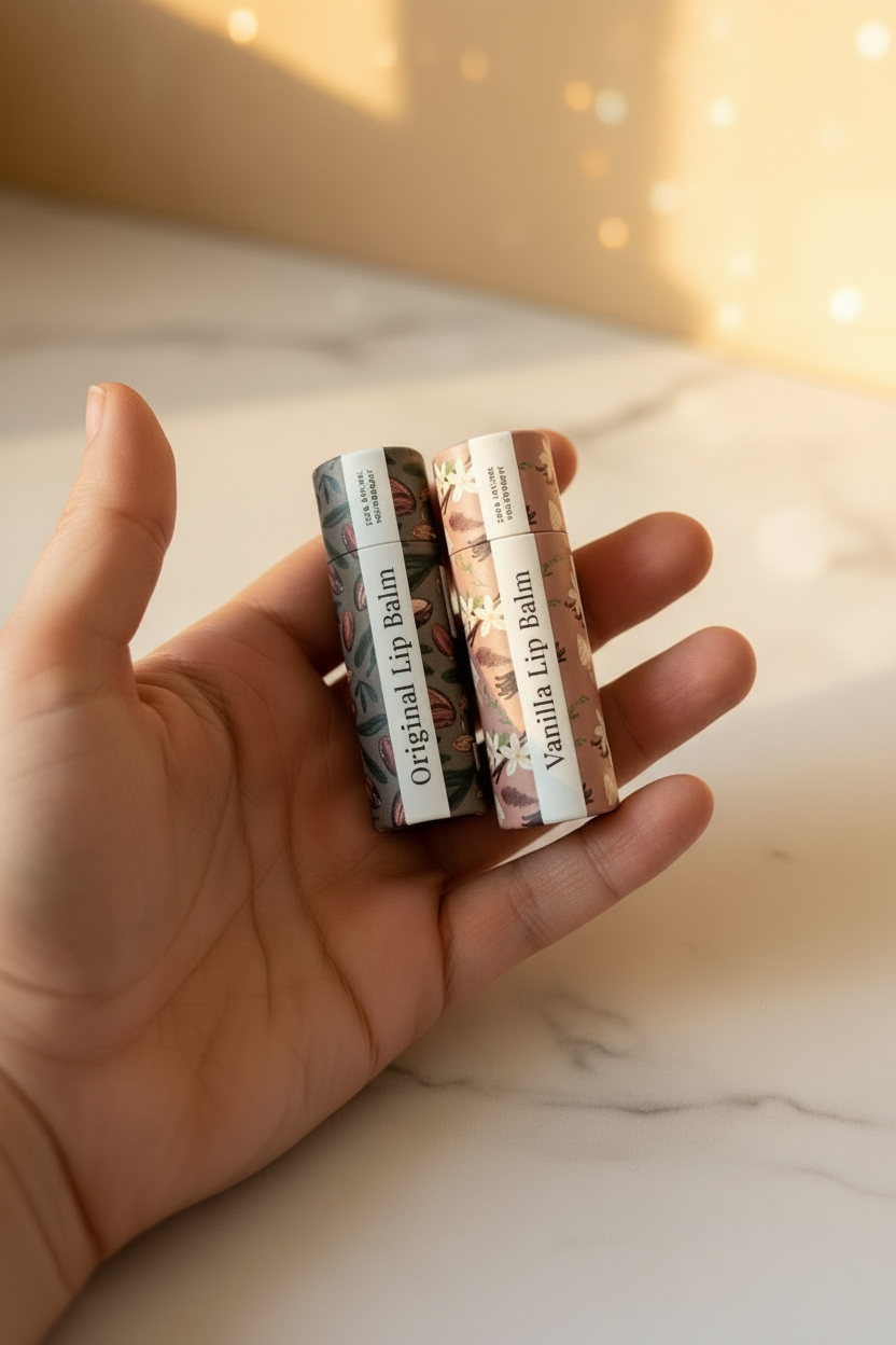 Lip Balm – Vanilla & Original | Hydrating Natural Lip Care with Toxin-Free & Organic Ingredients