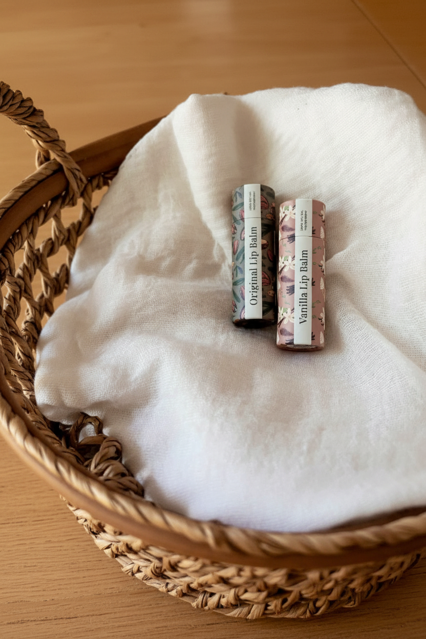 Lip Balm – Vanilla & Original | Hydrating Natural Lip Care with Toxin-Free & Organic Ingredients