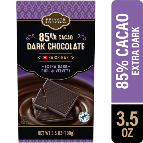 Private Selection 85% Cacao Dark Chocolate Swiss Candy Bar 3.5 oz