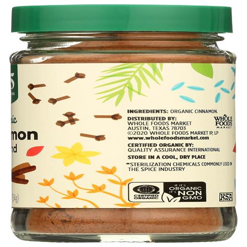 Whole Foods Market Organic Ground Cinnamon, 1.9 Ounce