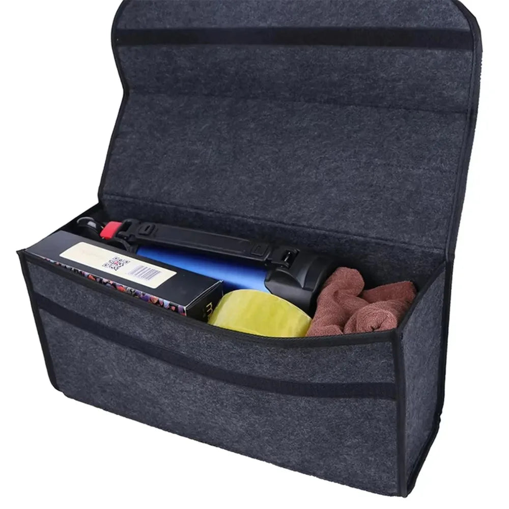 1PC Universal Foldable Felt Car Storage Box High-Quality Mat for Tools and Towels Organization
