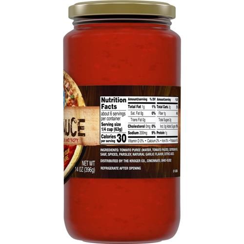 Kroger Parlor Style Pizza Sauce 14 oz