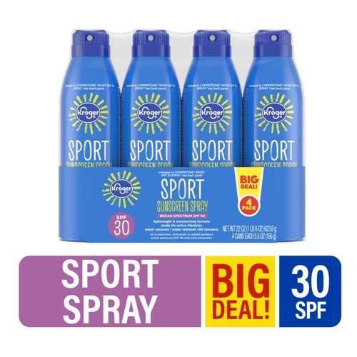 Kroger SPF 30 Sport Sunscreen 4 pk