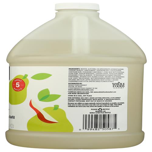 Whole Foods Market Liquid Hand Soap Refill, Anjou Pear, 64 Fl Oz
