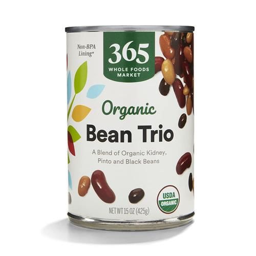 Whole Foods Market Organic Bean Trio (Kidney, Pinto, & Black Beans), 15 Ounce