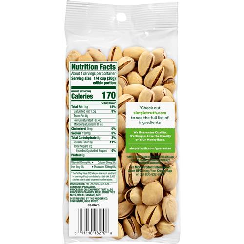 Simple Truth Roasted & Salted Pistachios 8 oz