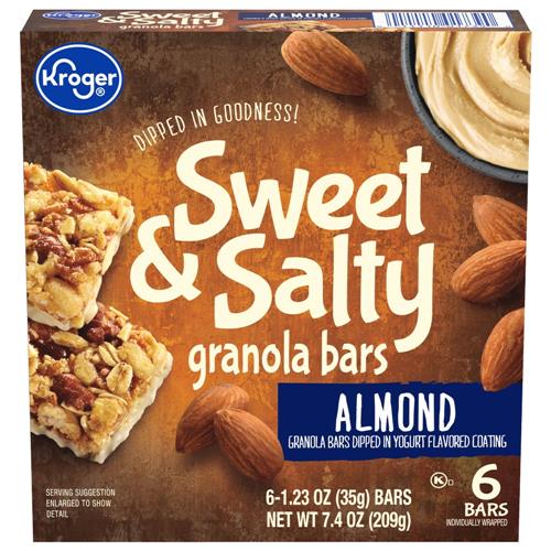 Kroger Sweet & Salty Almond Granola Bars 6 ct