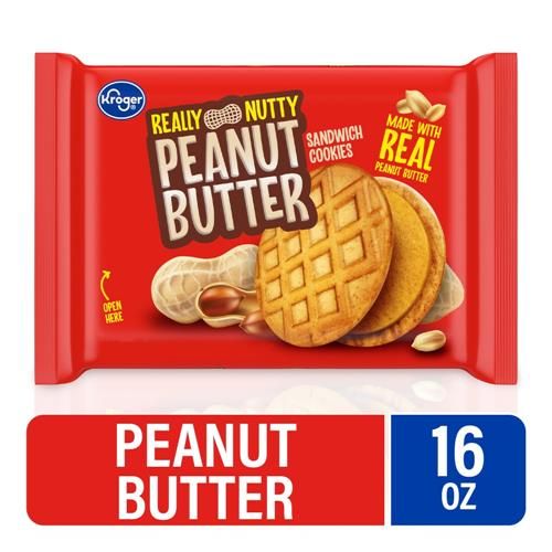 Kroger Really Nutty Peanut Butter Sandwich Cookies 16 oz