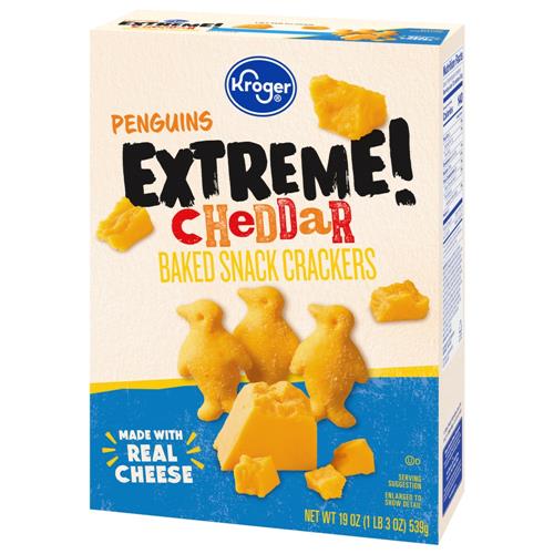 Kroger Extreme Cheddar Baked Snack Crackers 19 oz