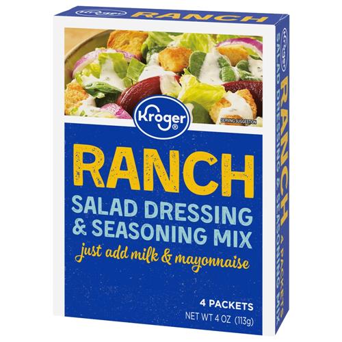 Kroger Ranch Salad Dressing & Seasoning Mix Packet 4 ct / 1 oz