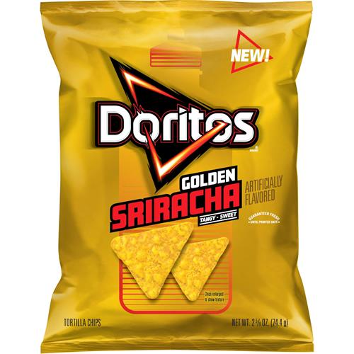 Doritos Tortilla Chips, Golden Sriracha, 2.625 Oz Bag