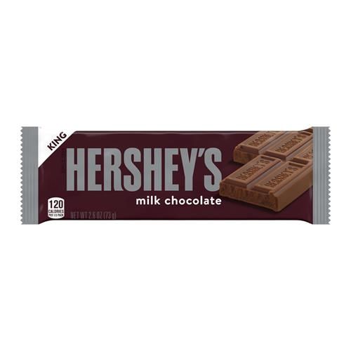Hersheys Milk Chocolate King Size, Candy Bar, 2.6 Oz