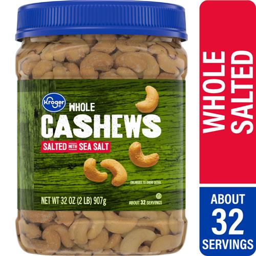 Kroger Whole Salted Cashews 32 oz