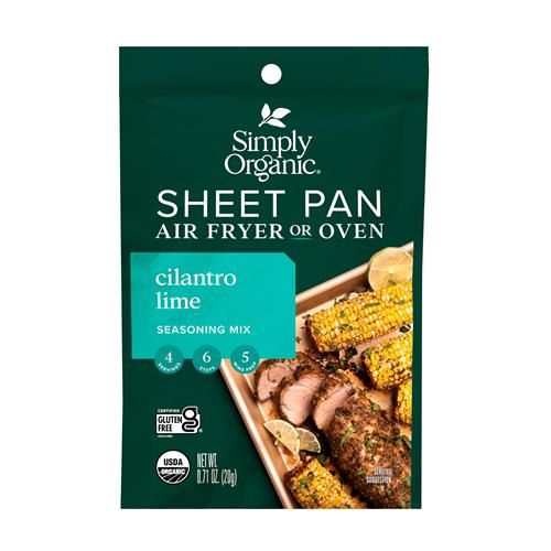Simply Organic Sheet Pan Seasoning, Cilantro Lime, 0.71 Ounce (Pack Of 12)
