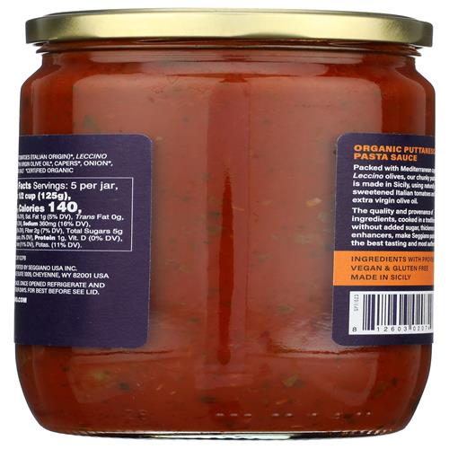 Seggiano Organic Puttanesca Pasta Sauce, 24 Oz