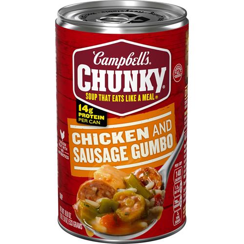 Campbells Chunky Soup, Chicken And Sausage Gumbo, 18.8 Oz Can