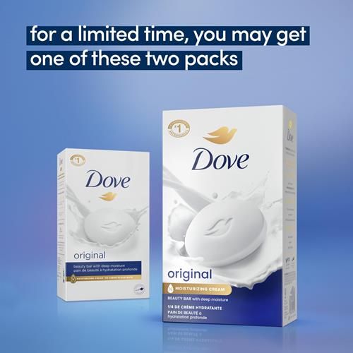 Dove Beauty Bar Gentle Skin Cleanser Original Moisturizing For Gentle Soft Skin Care Made With 1/4 Moisturizing Cream 3.17 Oz