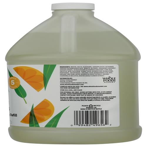 Whole Foods Market Foaming Hand Soap Refill, Satsuma & Euclyptus, 64 Fl Oz