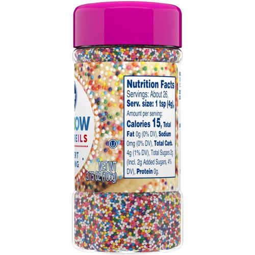 Kroger Rainbow Nonpareils Dessert Topping 3.75 oz