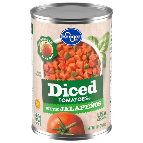 Kroger Petite Diced Tomatoes with Green Chilies 14.5 oz