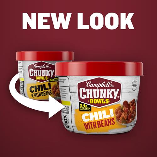 Campbells Chunky Chili With Beans, 15.25 Ounce Microwavable Bowl
