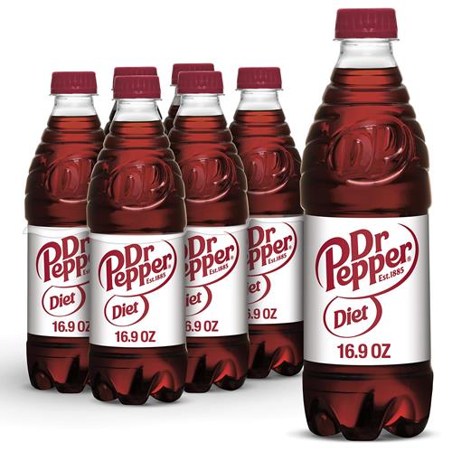 Diet Dr Pepper, .5 L Bottles (Pack Of 6)