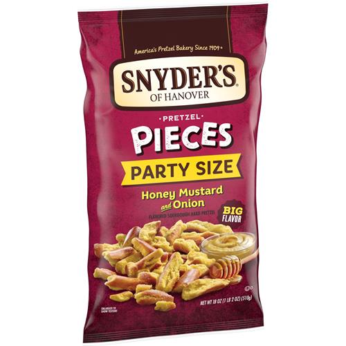 Snyders Of Hanover Pretzel Pieces, Honey Mustard And Onion, Party Size 18 Oz