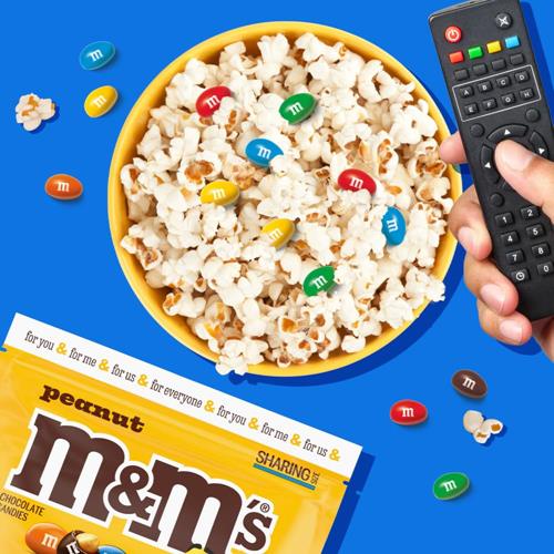 M&Ms Peanut Milk Chocolate, Sharing Size, 10.05 Oz Resealable Bag