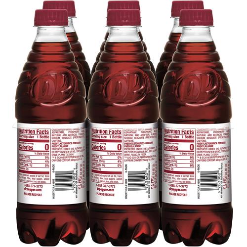 Diet Dr Pepper, .5 L Bottles (Pack Of 6)