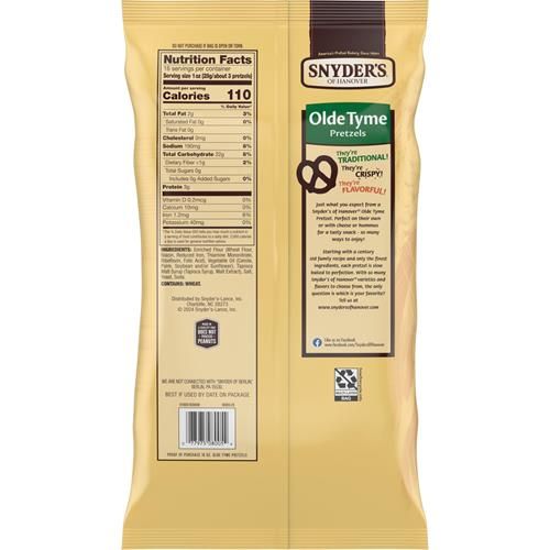 Snyders Of Hanover Pretzels, Olde Tyme Pretzels, 16 Oz